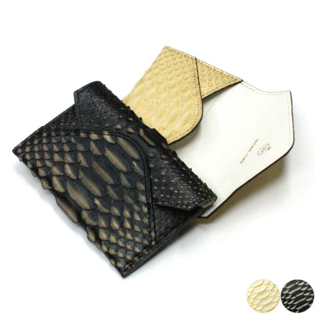 名刺入れ 本革名刺入れ メンズ レディース 名刺ケース 薄型 コンパクト ビジネス シンプル カード入れ パイソン革 蛇革 ヘビ革 レザー カードケース 日本製 ゼブラ
