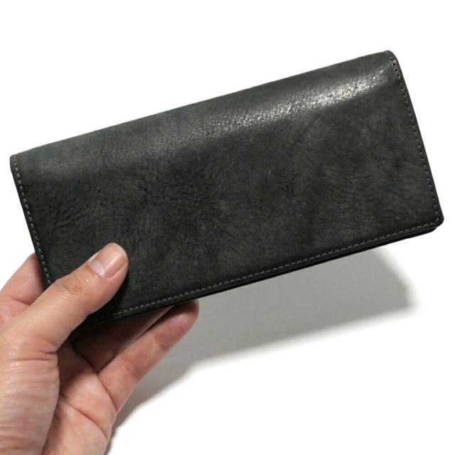 長財布 通しマチ 小銭入れなし メンズ レディース 本革 牛革 イタリアンレザー La Perla Azzurra社 アラスカ 長財布 通しマチ 小銭入れなし メンズ レディース 本革 牛革