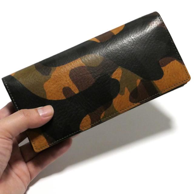 長財布 通しマチ 小銭入れなし メンズ レディース 本革 牛革 オイル