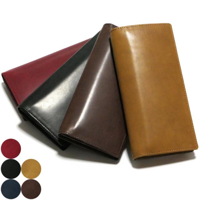 長財布 通しマチ 小銭入れなし メンズ レディース 本革 新喜皮革 馬革 オイルポニー