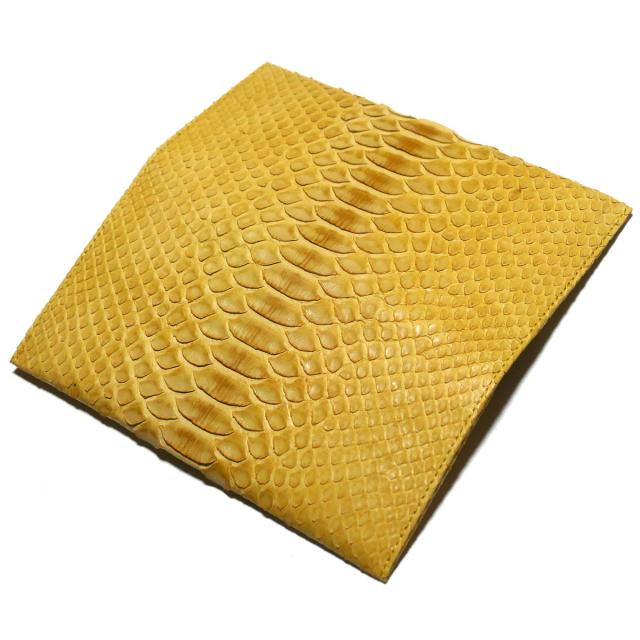 長財布 メンズ レディース ダイヤモンド パイソン 財布 蛇 ヘビ マチ無し 小銭入れ無し 草木染め_2