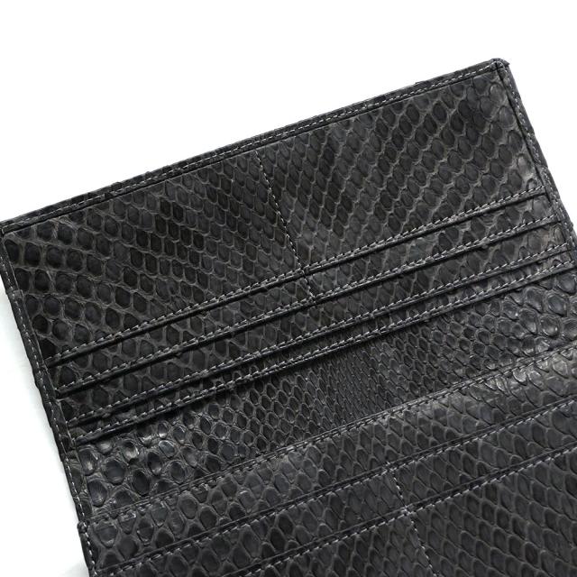 パイソン 財布 長財布 メンズ 本革 かぶせ 札入れ パイソン 蛇 ヘビ