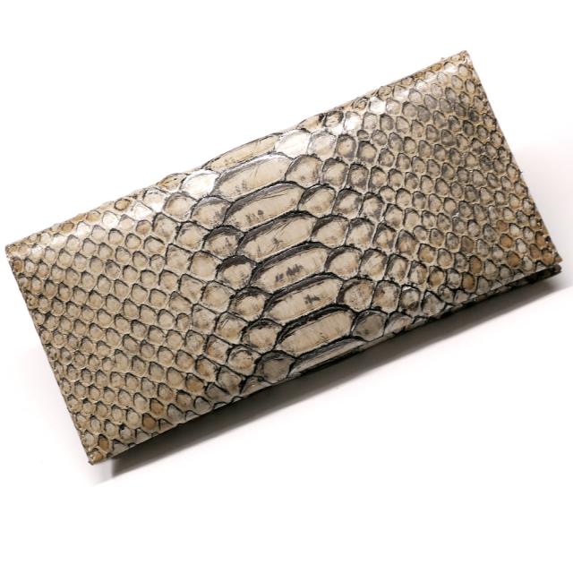 長財布 レディース メンズ 本革 薄型 パイソン 財布 蛇革 ヘビ革 マチ無し 小銭入れ無し 束入 長札 日本製 ラスター P13 長財布 レディース メンズ 本革 薄型 パイソン 財布 蛇革 ヘビ革 マチ