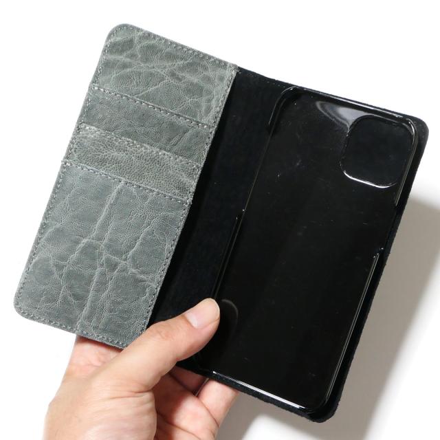 iPhone Galaxy 手帳型 スマホケース 多機種対応 iPhone16 iPhone15 iPhone14 iPhone13 iPhone12 ケース 手帳型 Galaxy S23 Galaxy S24 / iPhoneケース iPhoneカバー ベルトなし ベルトレス ポケット 手帳 ３段カード収納 本革 エレファントレザー_3