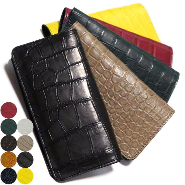 Xperia 1 VII / 5 V Galaxy S25 / S25 Ultra / S24 / S24 Ultra / S23 / S23 Ultra / Galaxy A54 5G 対応 本革 クロコダイル マット 手帳型 ケース スマホケース スマホカバー カード収納付き 全面保護 日本製