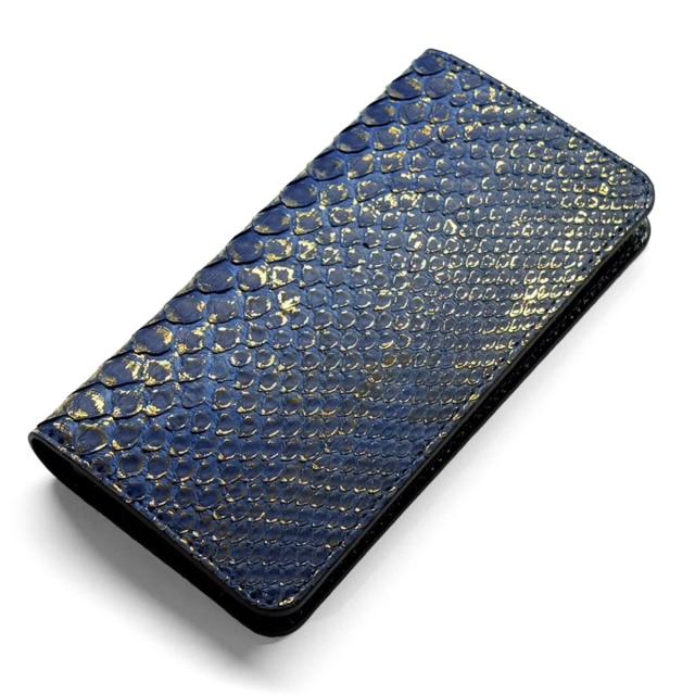 Galaxy S26 S26+ S26Ultra S25 S24 Ultra Xperia 1VII 10VII 5V ケース 本革 パイソン 手帳型 専用設計 蛇革 リーフ 藍染め ヘビ革 スマホケース ギャラクシー エクスペリア 蛇 本革ケース 高級 おしゃれ 送料無料