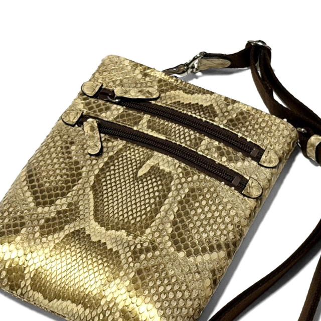 ショルダーバッグ 本革 蛇革 斜め掛け 着脱式 日本製 パイソン モラレス パール レディース メンズ python leather Shoulder Bag_3