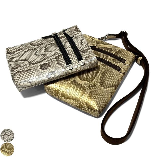 ショルダーバッグ 本革 蛇革 斜め掛け 着脱式 日本製 パイソン モラレス パール レディース メンズ python leather Shoulder Bag