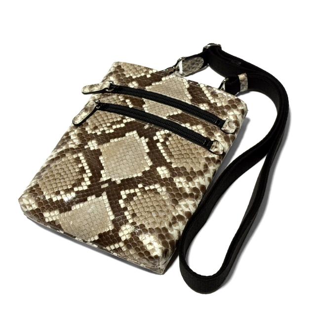 ショルダーバッグ 本革 蛇革 斜め掛け 着脱式 日本製 パイソン マット仕上げ レディース メンズ python leather Shoulder Bag