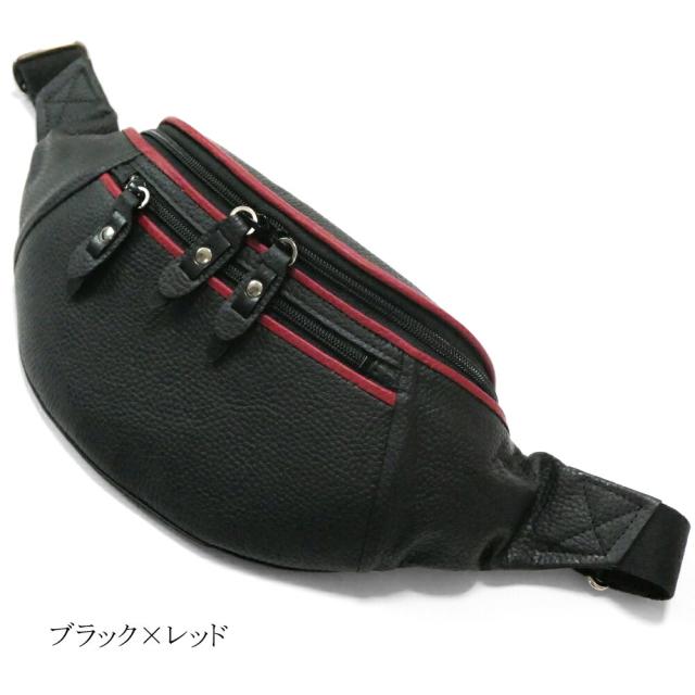 ボディバッグ ボディーバッグ ワンショルダー 斜めがけ / メンズ レディース / 横型 コンパクト 軽量 / 本革 牛革 / ブラウニー_11