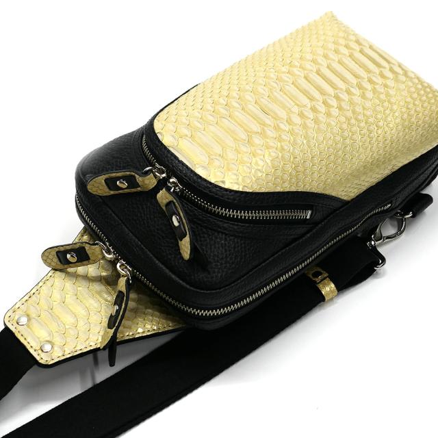 ボディバッグ メンズ レザー ショルダーバッグ 斜めがけ / 縦型 大容量