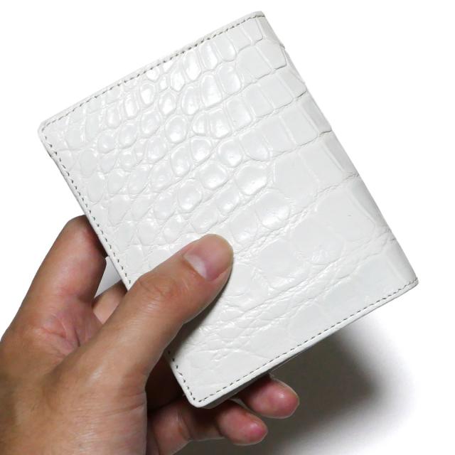 財布 二つ折り 札入 小銭入れ(ボックス型) レザー わに革 ワニ革