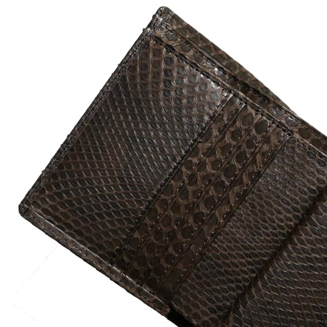 パイソン 財布 二つ折り財布 ボックス型小銭入れ モラレス 本革 無双