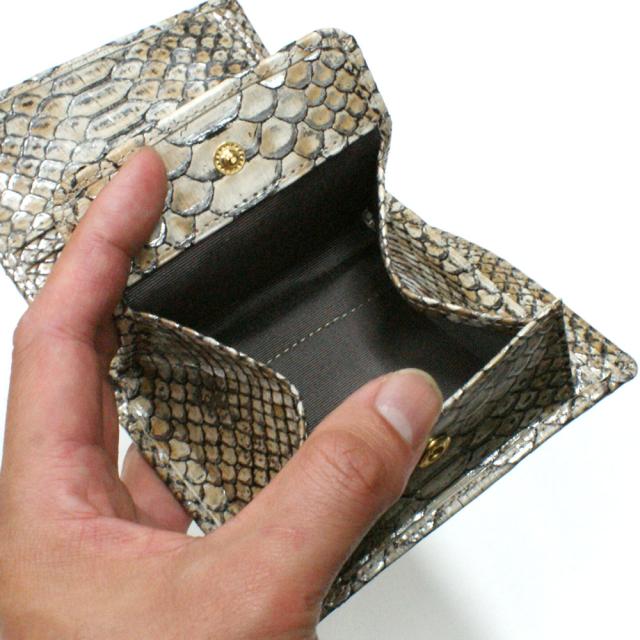 パイソン 財布 二つ折り財布 折り財布 / ボックス型 小銭入れ付 カード