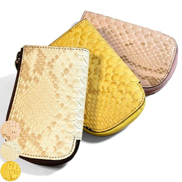 キーケース スマートキーケース メンズ レディース 革６連 スマートキー ラウンドファスナー ファスナー 本革 パイソン ハーフブリーチ