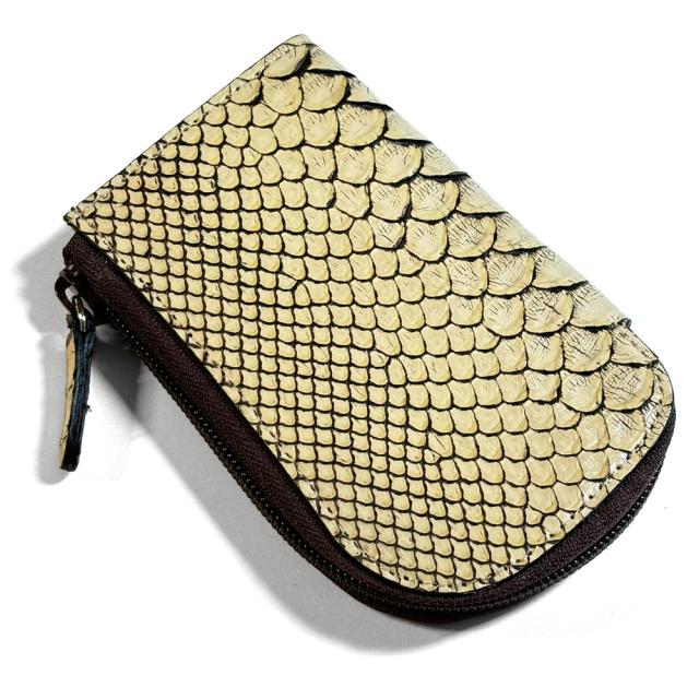 キーケース スマートキーケース メンズ レディース 革６連 スマートキー ラウンドファスナー ファスナー 本革 パイソン マット マダム