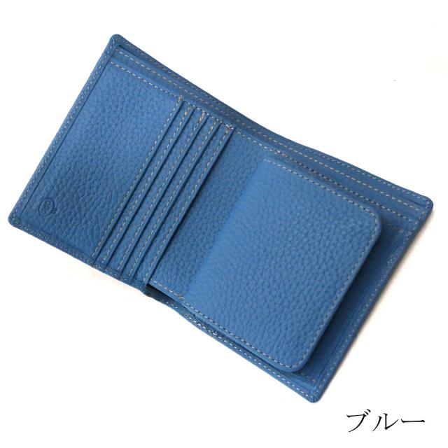 牛革 ブラウニー 本革 財布 二つ折り ボックス型 小銭入れ_14