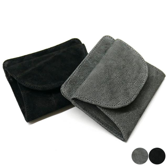 財布 札入れ ボックス型 小銭入れ付 本革 ゾウ革 エレファントレザー 全２色