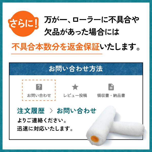 塗装ローラー スモール ペイント マイクロファイバー 100本セット ペンキ 用品 4インチ 14ミリ_11