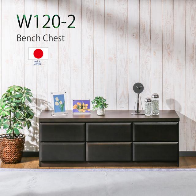 タンス ローチェスト 幅120 完成品 ロータンス 洋服タンス 120-2 収納家具チェスト 洋服収納タンス 収納ケース レール付き チェスト 2段タンス 整理タンス 低い棚 低い台 収納だな ローチェストおしゃれ ローボードテレビ台 木製ローチェスト 日本製 大川家具