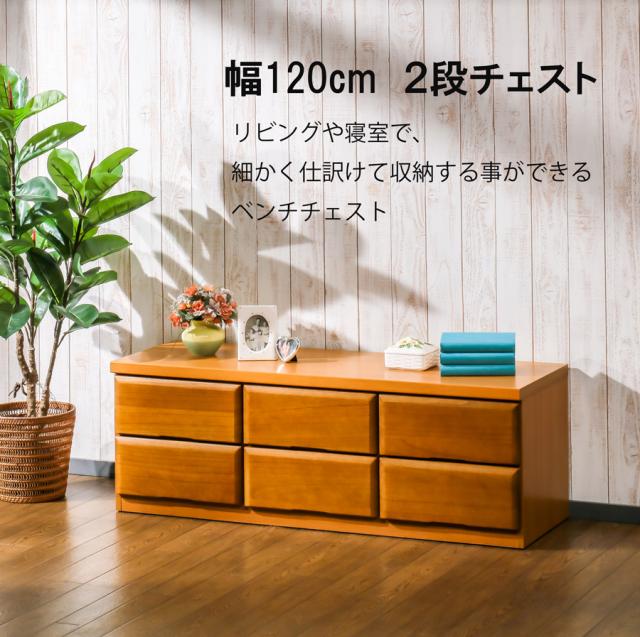 タンス ローチェスト 幅120 完成品 ロータンス 洋服タンス 120-2 収納家具チェスト 洋服収納タンス 収納ケース レール付き チェスト 2段タンス 整理タンス 低い棚 低い台 収納だな ローチェストおしゃれ ローボードテレビ台 木製ローチェスト 日本製 大川家具