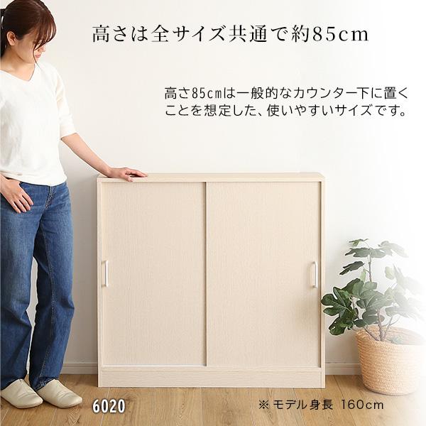 さわやかなカウンター下引き戸収納6020_11