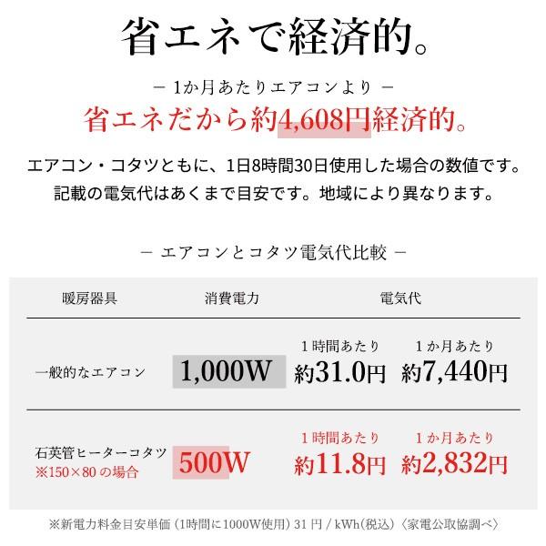 パワフルヒーター高さ調節機能付きダイニングこたつ-アコード 150x90cm 本体のみ SAI 彩 長方形 ダイニングテーブル ハイタイプ 継ぎ脚 ナチュラル ブラウン_11