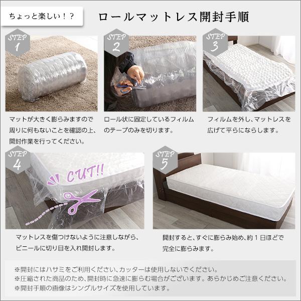 ロール梱包片面仕様ポケットコイルマットレス【Sheera-シェエラ-】キングサイズ_9