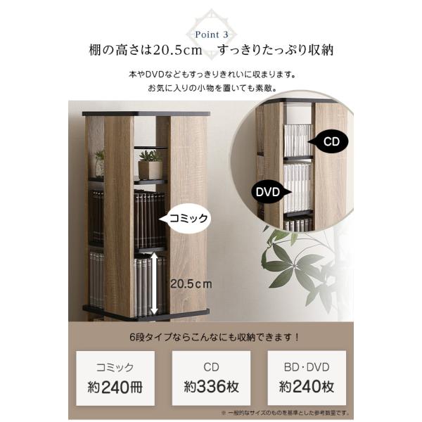 回転ブックラック6段【Kerbr-ケルブル-】_8