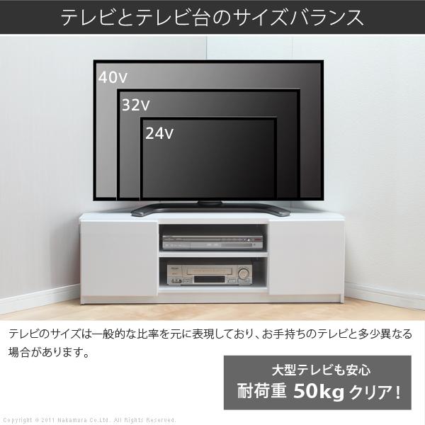 テレビ台 テレビボード 背面収納TVボード-ロビンコーナー リビングボード 北欧 モダン 鏡面 キャスター付 三角 省スペース 一人暮らし 新生活 在宅ワーク_7