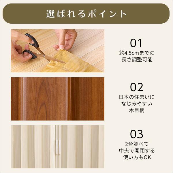 アコーディオンカーテン 間仕切り カーテン パネルドア DIY 木目調アコーディオンドア 150幅　【FULDY-フルディ-】_3