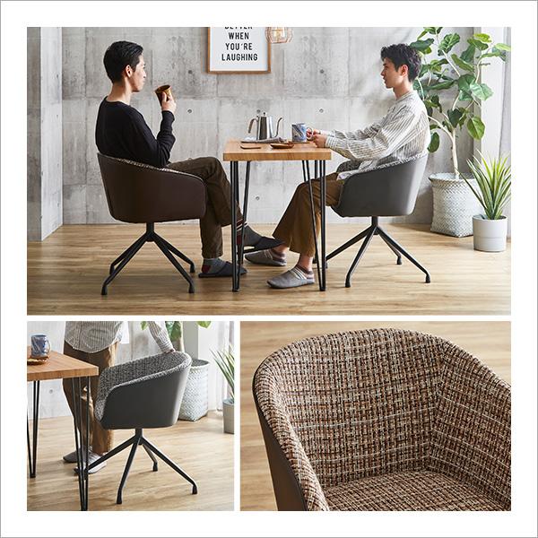 回転式　ファブリックダイニングチェア　1脚単品　【Cyril】_10