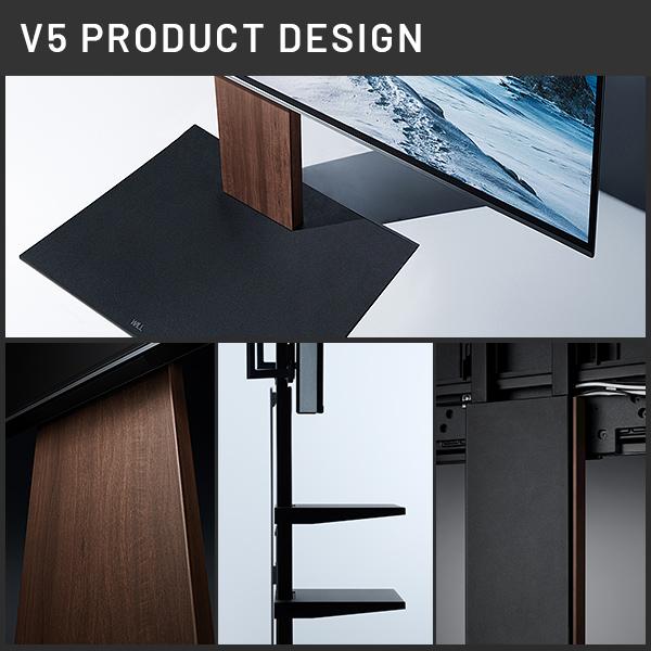 テレビ台 WALLインテリアテレビスタンドV5 ロータイプ+棚板レギュラーサイズ 32~80v対応 ホワイト ブラック ウォールナット EQUALS イコールズ_6