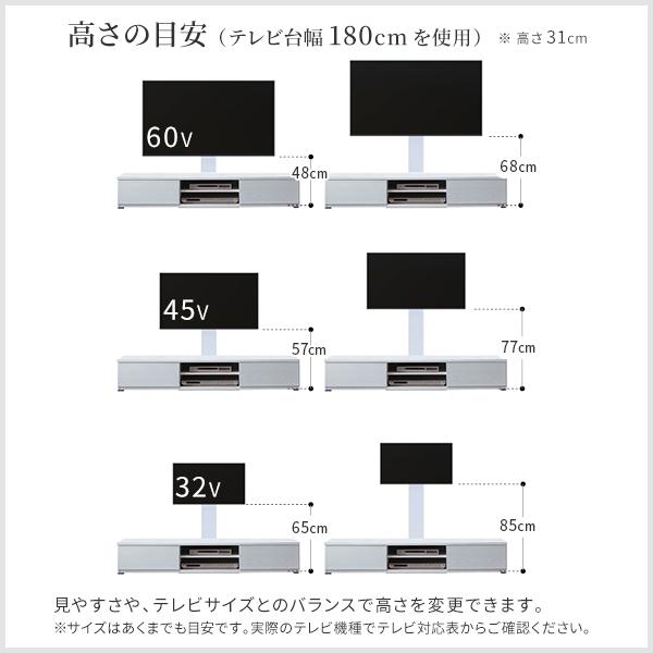 WALLインテリアテレビスタンド テレビ台用スタンド 背面収納木目調テレビ台セット幅180cm 32〜60v対応 壁掛け風 テレビボード ローボード  EQUALS イコールズ_6