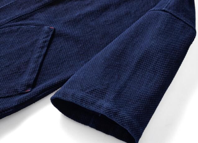 天然藍 インディゴ カバーオール 日本製生地 刺し子 13oz 半纏 褞袍 剣道着 ワークジャケット ハンドメイド 藍染_2