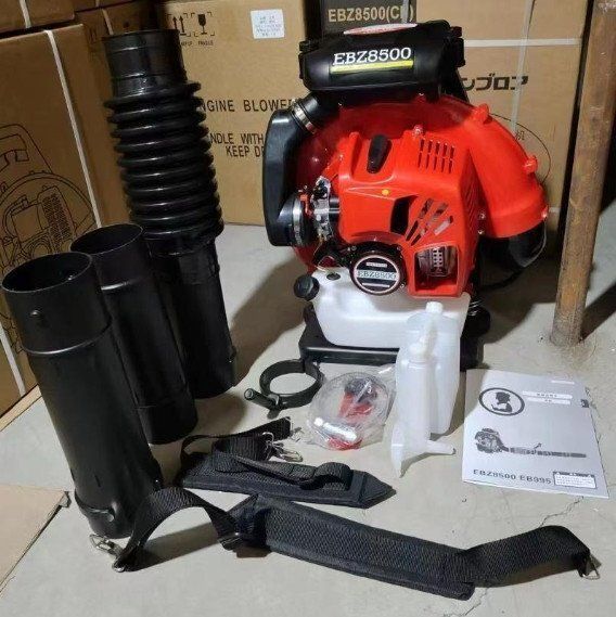 新品 未使用 エンジンブロワー 背負い式 最強75.6cc 2サイクル ガソリンエンジンブロワー 落ち葉掃除機 ハイパワー ブロア 枯葉 消火器 送風機 除雪機_1