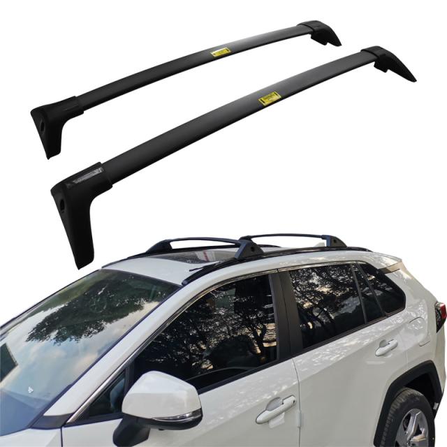 ＼即納／ トヨタ RAV4 50系 PHV 50系 北米仕様 ルーフキャリア クロスバー ベースキャリア アルミ製 2本セット カーキャリア ルーフラック 純正タイプ 専用設計 耐荷重75kg 積載 取説付き アウトドア 外装 アクセサリー ブラック カスタム