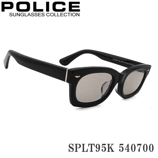 POLICE ポリス SPLT95KJ-540700 サングラス Shiny Black メンズ・レディース  アセテート フルリム splt-95k