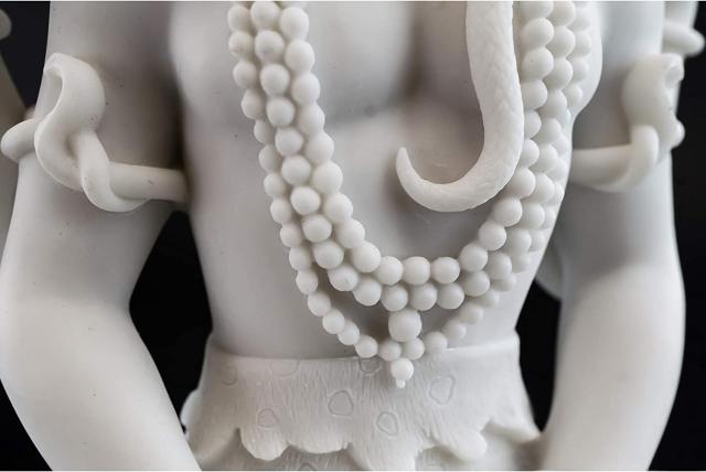 即納！蓮のポーズで瞑想する、シヴァ神彫像 - 悪、無知、死を破壊するヒンズー教の神 (輸入品