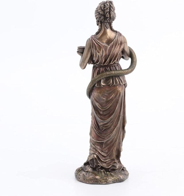 ギリシャの医学の神 ヒュギエイア 健康の女神の彫像 ブロンズ風彫刻/ 医学 医療従事者 医者 薬剤師（輸入品）_7