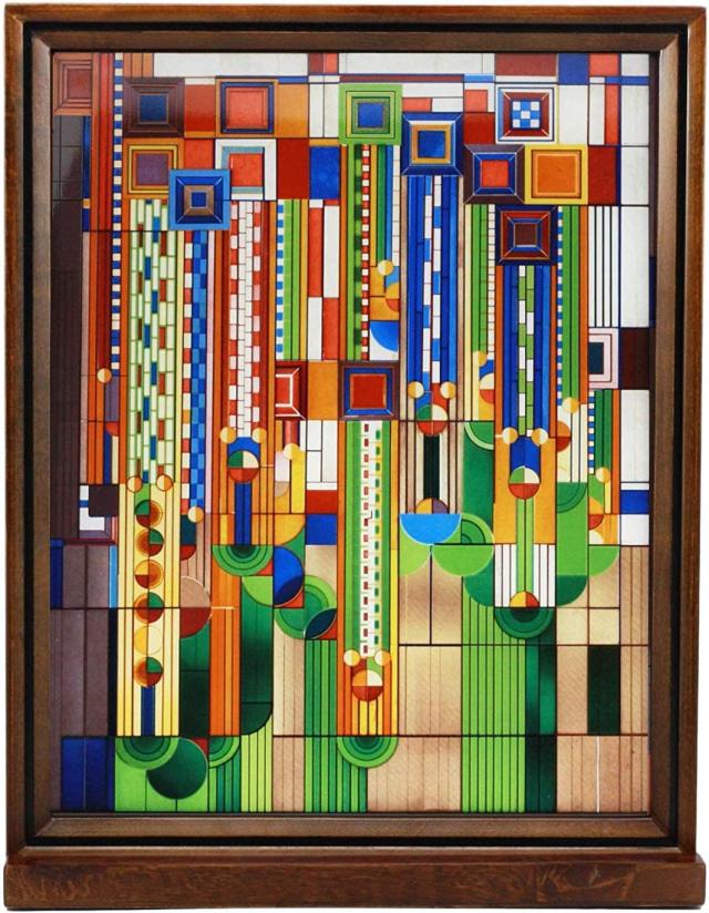 即納！フランク・ロイド・ライト作/サグアロフォームとサボテンの花