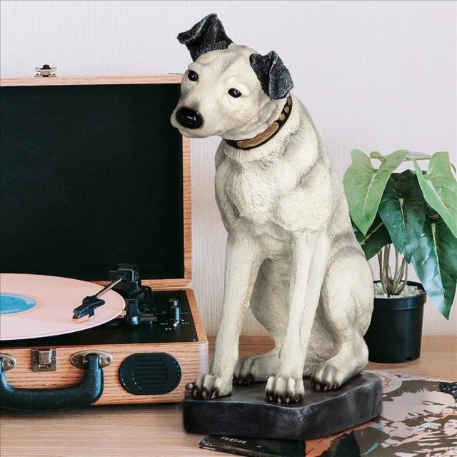 西洋彫刻 「ニッパー」RCA ドッグ彫像 最も有名な子犬のペット彫像 置物/ 書斎 コレクション 記念品 誕生日 お祝いプレゼント贈り物(輸入品_9