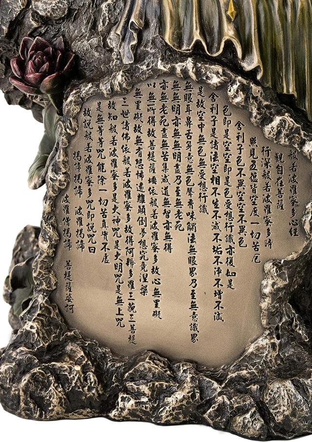 水月観音菩薩像 慈悲 慈愛 愛の女神彫像 高さ 約40cm ブロンズ風仕上げ 仏像彫刻 書斎 コレクション 寺院 贈り物 輸入品s_5