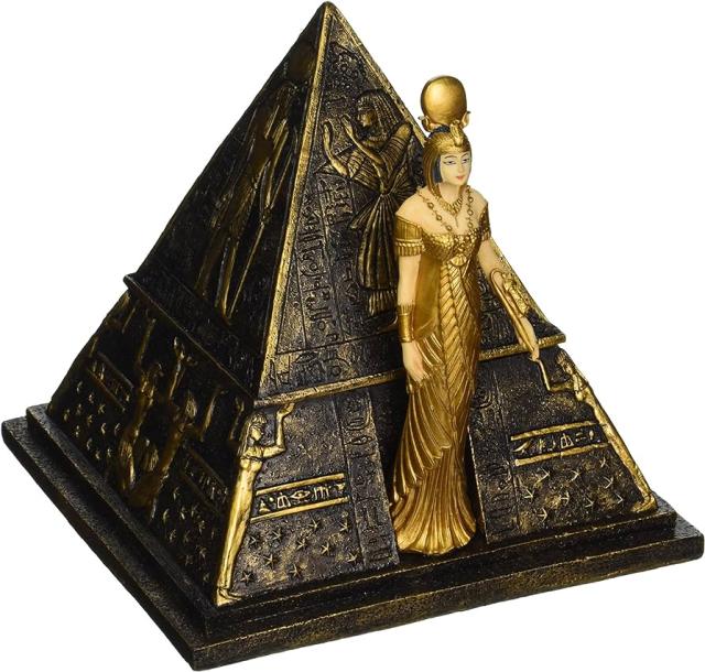 デザイン・トスカノ製 古代エジプトの女神 イシス神のピラミッド宝飾箱 彫像置物 彫刻/ 隠し箱 豊穣の女神 ヘリオポリス九柱神 プレゼント_3