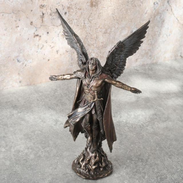 上昇する聖天使 ミカエル彫刻 彫像 マイケル 守護天使 高さ約28ｃｍ/ カトリック教会 聖霊 福音 洗礼 十字架 記念プレゼント贈り物（輸入品_7