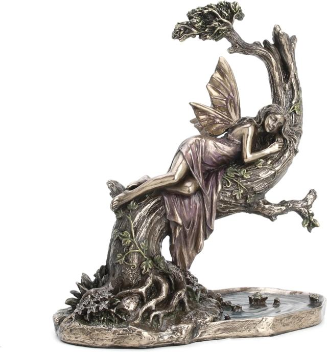 ヴェロネーゼ製 シエスタ フェアリー妖精彫像 アンティーク ブロンズ風