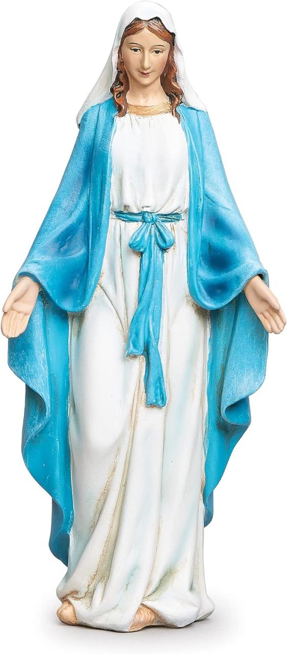 聖母マリア像 彫像 高さ約15ｃｍ キリスト教 Virgin Mary/ カトリック 祭壇 洗礼 精霊 福音 クリスマス プレゼント 贈り物 誕生日 お祝い(輸入品)_9