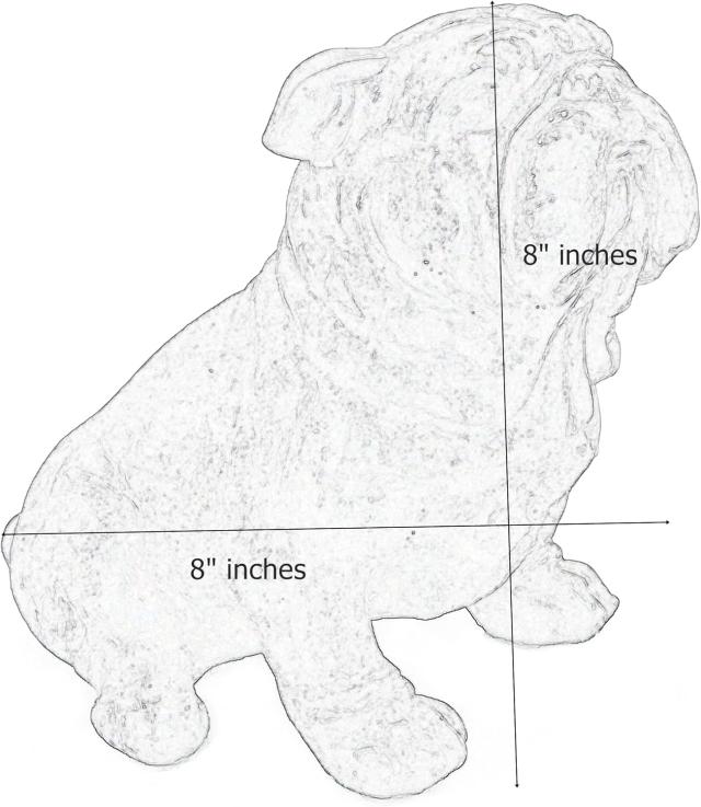 お座りするブルドッグ像ヴィンテージ風アンティーク調犬置物彫刻ファームハウス動物彫刻輸入品_4