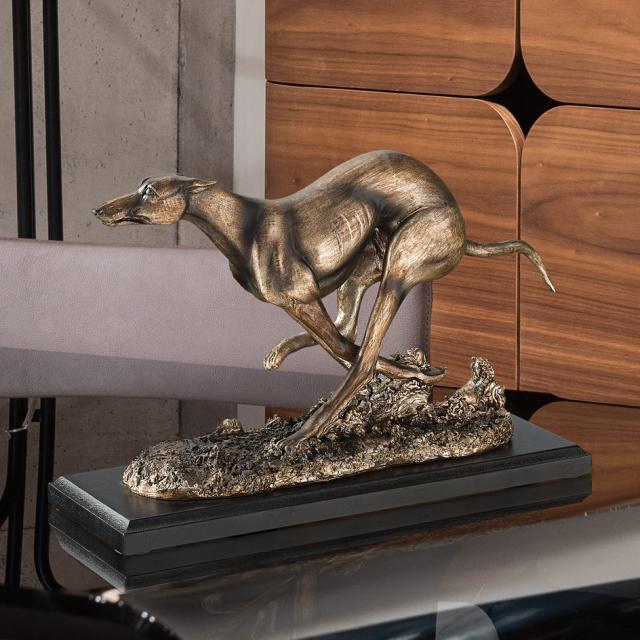 デザイン・トスカノ製 アールデコ調 グレイハウンド・ホイペット犬の彫像 彫刻（輸入品）_2