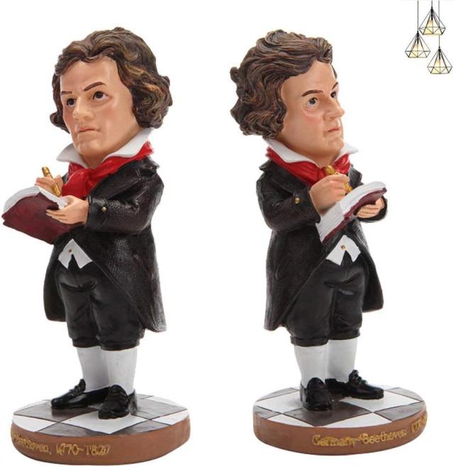 ルートヴィヒ・ヴァン・ベートーヴェンフィギュア彫像高さ16.5cm作曲家ミニチュアモデル彫刻置物書斎贈り物輸入品_2